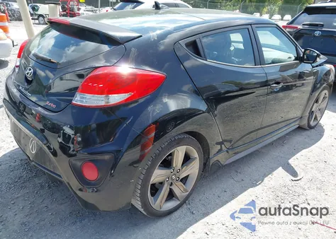 2014 Hyundai Veloster Turbo W/Black z USA, uszkodzony, nr VIN KMHTC6AE9EU194332